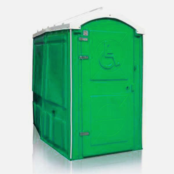 Туалетная кабина для инвалидов зеленая